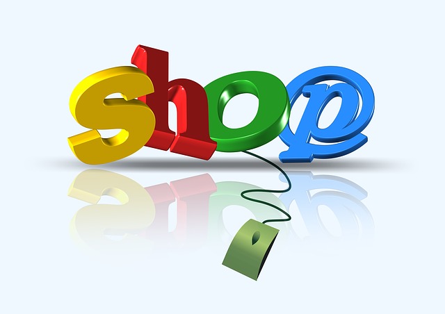 nápis „shop“ s myší